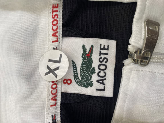 LACOSTE TRACK JACKET SPORTY BLACK WHITE ΑΝΤΡΙΚΟ PRE OWNED XL