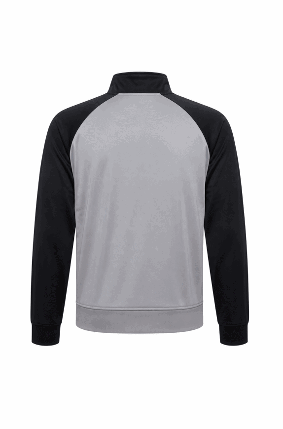 LACOSTE TRACK JACKET SPORTY GREY BLACK MENS PRE OWNED M