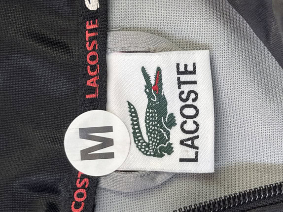 LACOSTE TRACK JACKET SPORTY GREY AND BLACK ΑΝΤΡΙΚΟ PRE OWNED M