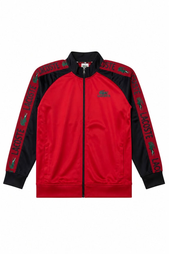LACOSTE TRACK JACKET SPORTY RED MEN PRE OWNED XL
