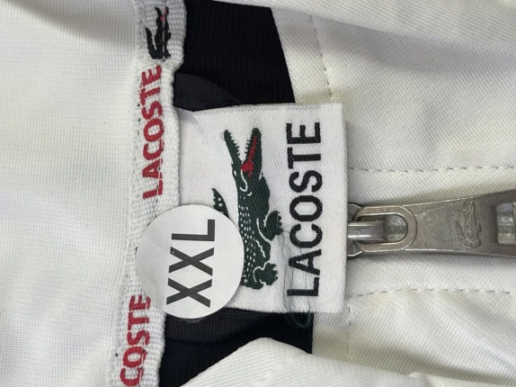LACOSTE TRACK JACKET SPORTIVO NERO UOMO PRE OWNED XXL