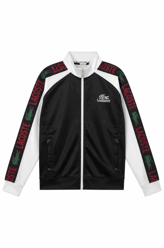 LACOSTE TRACK JACKET SPORTY ΜΑΥΡΟ ΚΑΙ ΛΕΥΚΟ ΑΝΤΡΙΚΟ PRE OWNED M