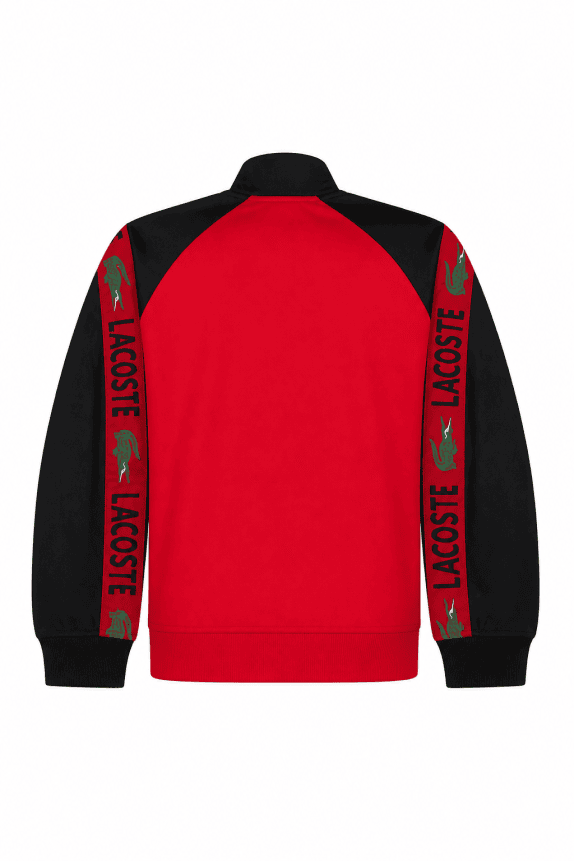 LACOSTE TRACK JACKET SPORTY RED BLACK ΑΝΤΡΙΚΟ PRE OWNED L