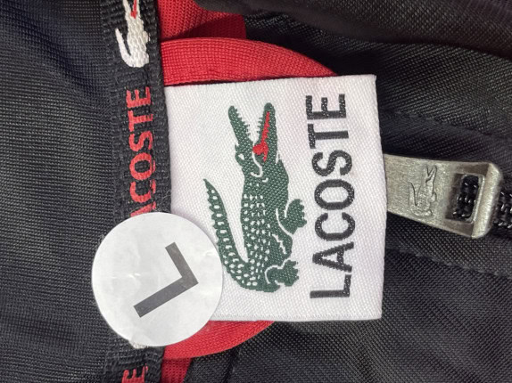 LACOSTE TRACK JACKET SPORTY RED BLACK ΑΝΤΡΙΚΟ PRE OWNED L
