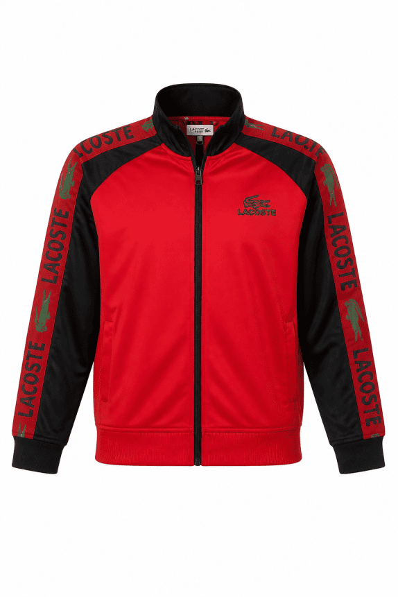 LACOSTE TRACK JACKET SPORTY RED BLACK ΑΝΤΡΙΚΟ PRE OWNED L