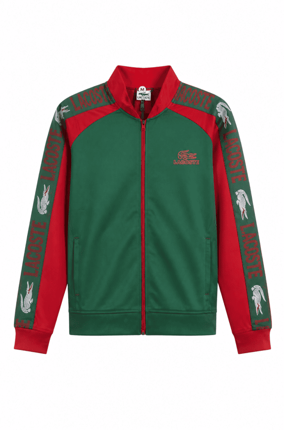 LACOSTE TRACK JACKET SPORTY RED GREEN ΑΝΤΡΙΚΟ PRE OWNED M