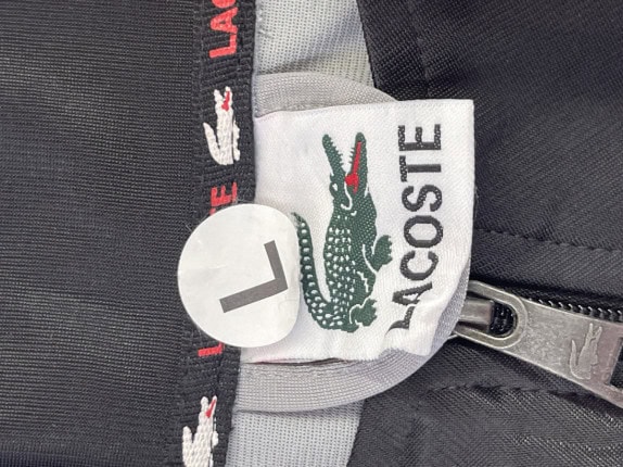 LACOSTE TRACK JACKET STREETWEAR GRIGIO NERO UOMO PRE OWNED L