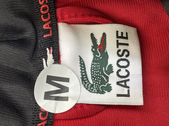 LACOSTE TRACK JACKET STREETWEAR ROSSO UOMO PRE OWNED M