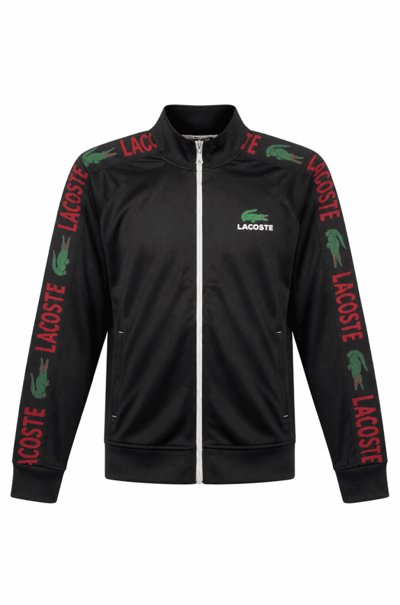 LACOSTE TRACK JACKET STREETWEAR ΜΑΥΡΟ ΑΝΤΡΙΚΟ PRE OWNED L