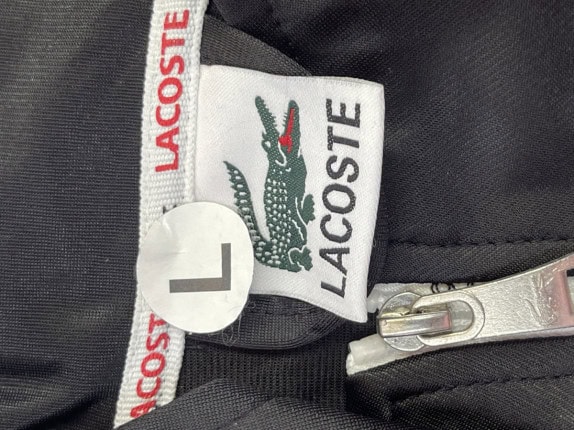 LACOSTE TRACK JACKET STREETWEAR NERO UOMO PRE OWNED L