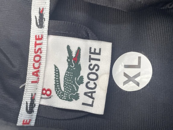 LACOSTE TRACK JACKET STREETWEAR ΜΑΥΡΟ ΑΝΤΡΙΚΟ PRE OWNED XL