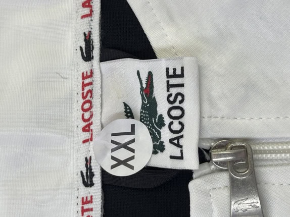 LACOSTE TRACK JACKET STREETWEAR NERO E BIANCO მამაკ ANTRINKI PRE OWNED XXL