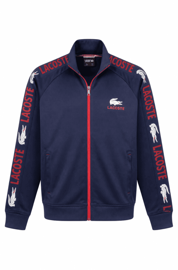 LACOSTE TRACK JACKET STREETWEAR NAVY ΑΝΤΡΙΚΟ PRE OWNED M
