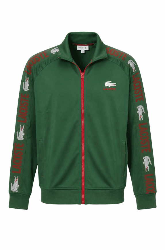 LACOSTE TRACK JACKET STREETWEAR VERDE UOMO PRE OWNED XXL