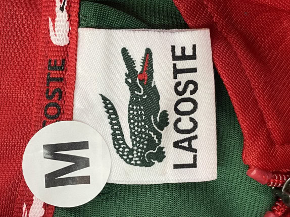 LACOSTE TRACK JACKET VINTAGE ΚΟΚΚΙΝΟ ΠΡΑΣΙΝΟ ΑΝΤΡΙΚΟ PRE OWNED M