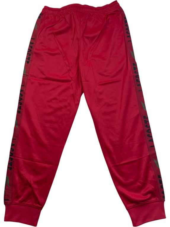 LACOSTE TRACK PANTS SPORTSWEAR ROSSO UOMO PRE OWNED L