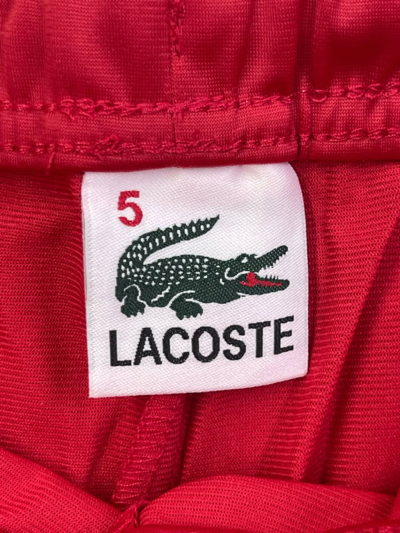 LACOSTE TRACK PANTS SPORTSWEAR ROSSO UOMO PRE OWNED L
