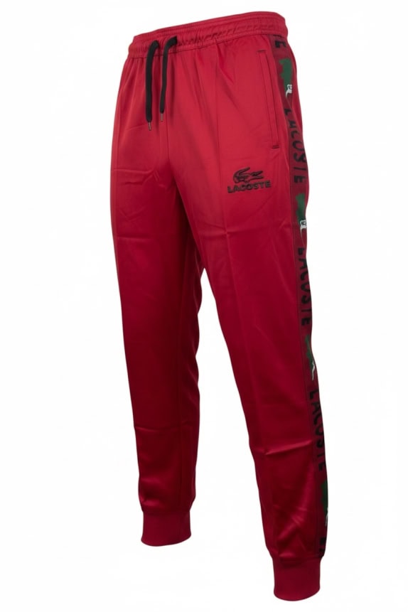 LACOSTE TRACK PANTS SPORTSWEAR ROSSO UOMO PRE OWNED L