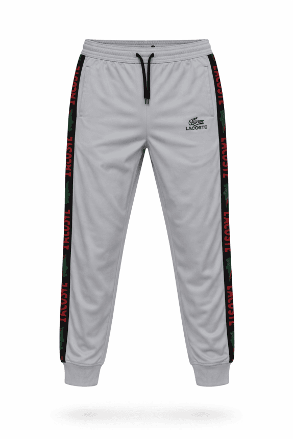 LACOSTE TRACK PANTS SPORTY GREY MEN PRE OWNED XXL