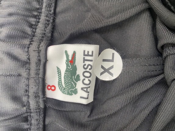 LACOSTE TRACK PANTS STREETWEAR NERO UOMO PRE OWNED XL
