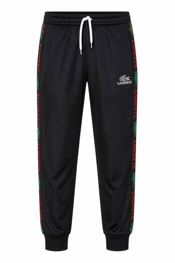 LACOSTE TRACK PANTS STREETWEAR BLACK ΑΝΤΡΙΚΟ PRE OWNED XL
