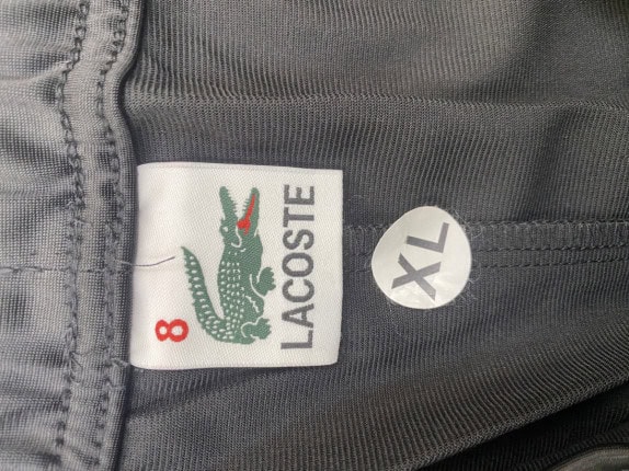LACOSTE TRACK PANTS STREETWEAR BLACK ΑΝΤΡΙΚΟ PRE OWNED XL