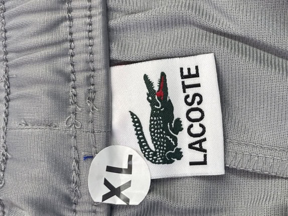 LACOSTE PANTALONI TRACK STREETWEAR GRIGIO UOMO PRE OWNED XL