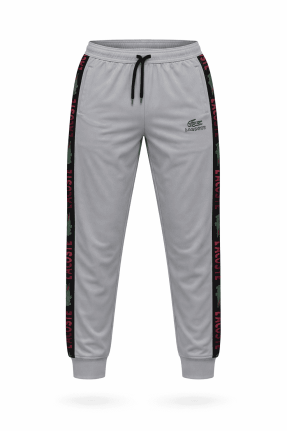 LACOSTE TRACK PANTS STREETWEAR ΓΚΡΙ ΑΝΤΡΙΚΟ PRE OWNED XL