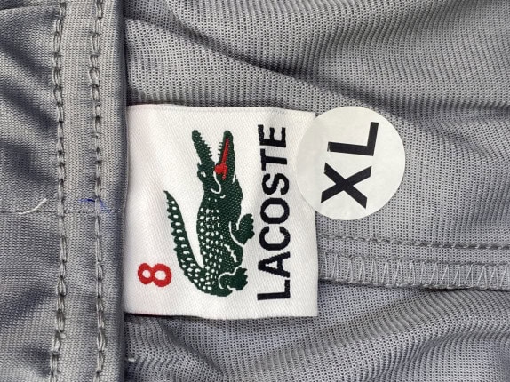 LACOSTE PANTALONI TUTA STREETWEAR GRIGIO UOMO PRE OWNED XL