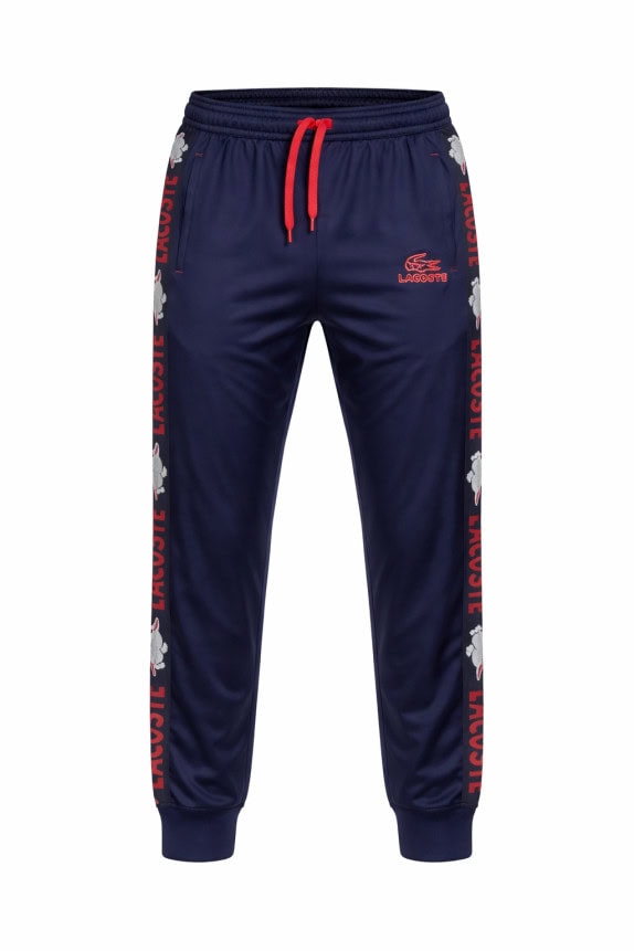 LACOSTE TRACK PANTS STREETWEAR NAVY UOMO PRE OWNED XL