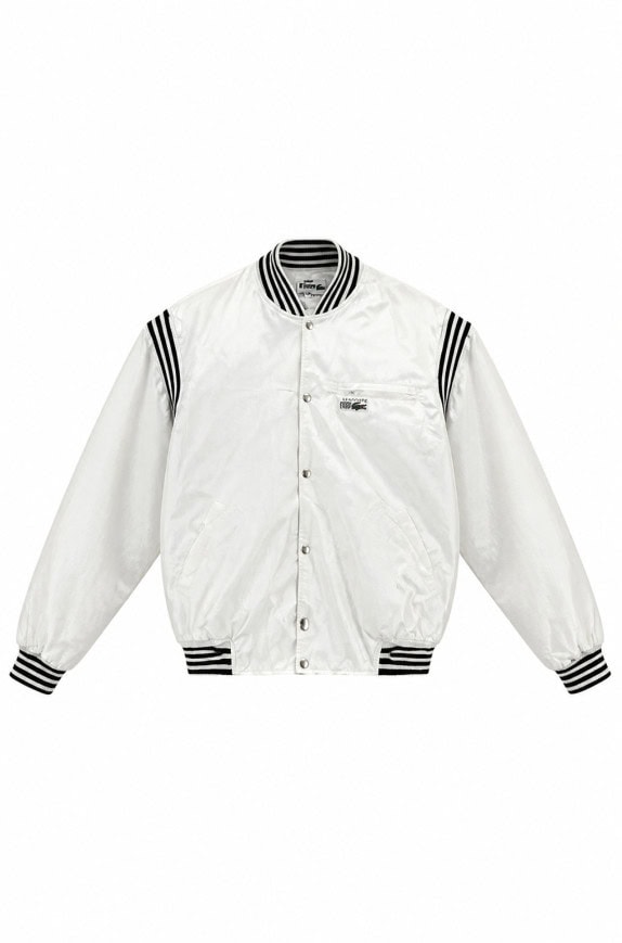 LACOSTE VARSITY JACKET RACING OFF WHITE UOMO PRE OWNED L