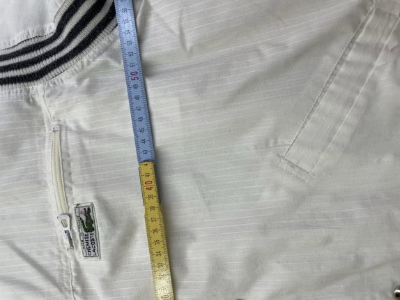 1980s LACOSTE ΒΟΜΒΕΡ JACKET VINTAGE OFF WHITE ΑΝΤΡΙΚΟ PRE OWNED L