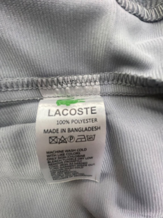 LACOSTE TRACK TOP SWEATSHIRT LOGO TAPE GREY/BLACK MEN'S XXXL