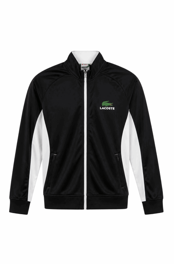 LACOSTE ΖΑΚΕΤΑ TRACK ΜΑΥΡΟ ΑΝΤΡΙΚΟ PRE OWNED XL