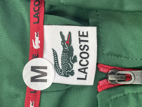 LACOSTE TRACK JACKET LOGO GREEN MEN PRE OWNED M