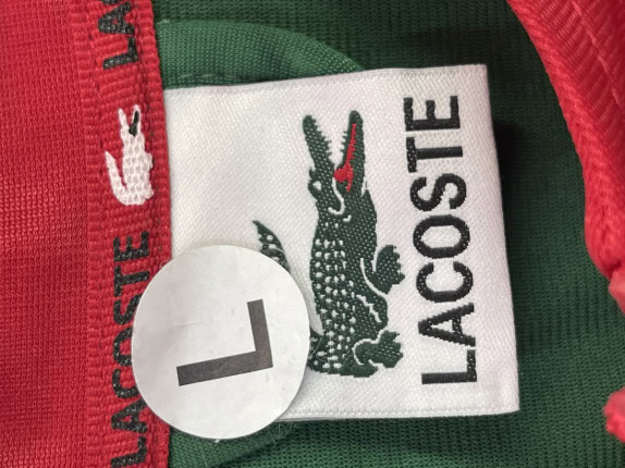 LACOSTE GIACCA TRACK SPORT RED GREEN UOMO PRE OWNED L