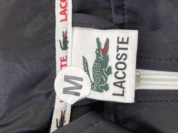 LACOSTE ZIP HOODIE STREETWEAR NERO UOMO PRE OWNED M
