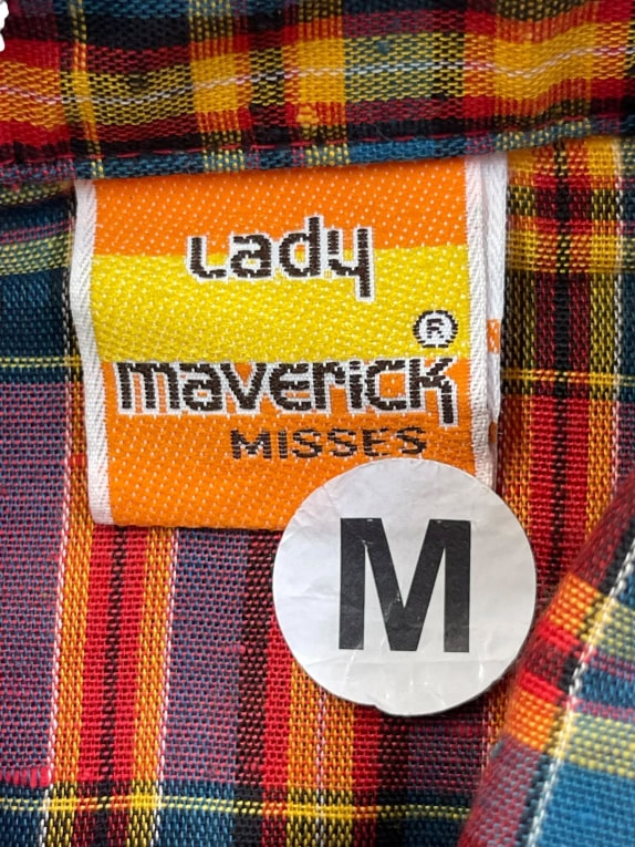 LADY MAVERICK VINTAGE CHECKERED MULTICOLOR SHIRT WOMEN'S M pre-owned