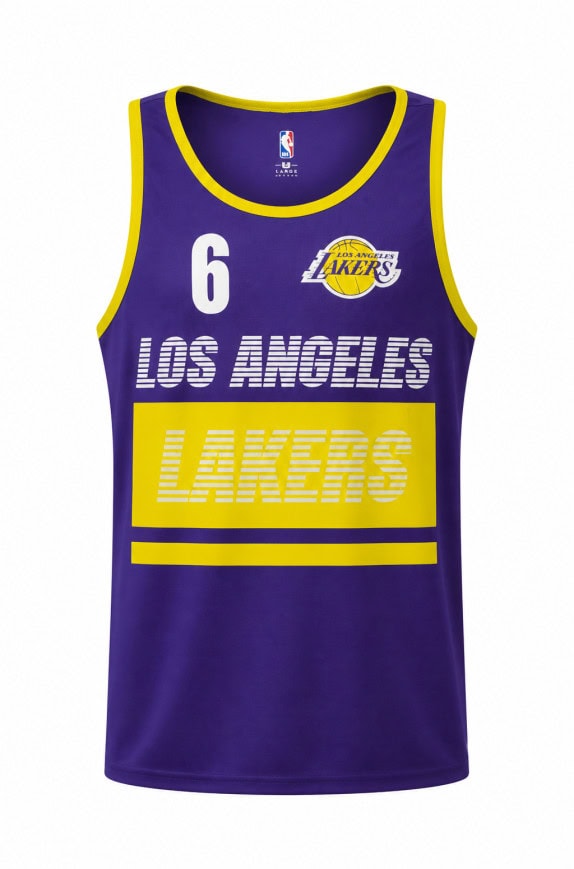 LAKERS JERSEY GRAPHIC PURPLE MEN PRE OWNED XS L