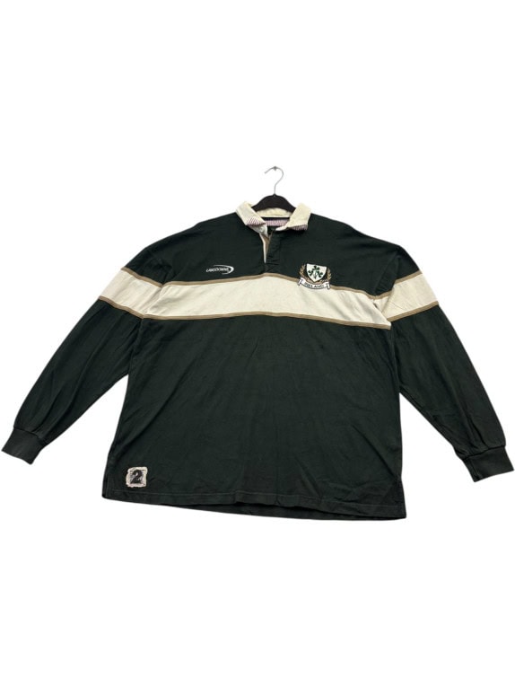 LANSDOWNE RUGBY SHIRT RETRO GREEN MENS PRE OWNED XXL