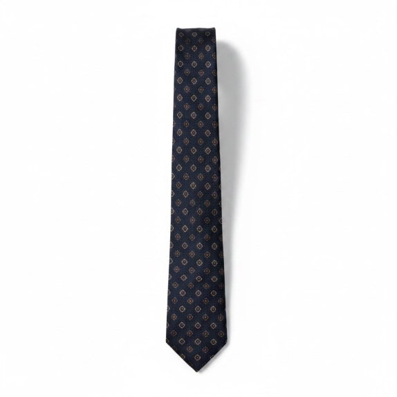 LANVIN PARIS CRAVATTA CLASSICA BLU NAVY UOMO PRE OWNED