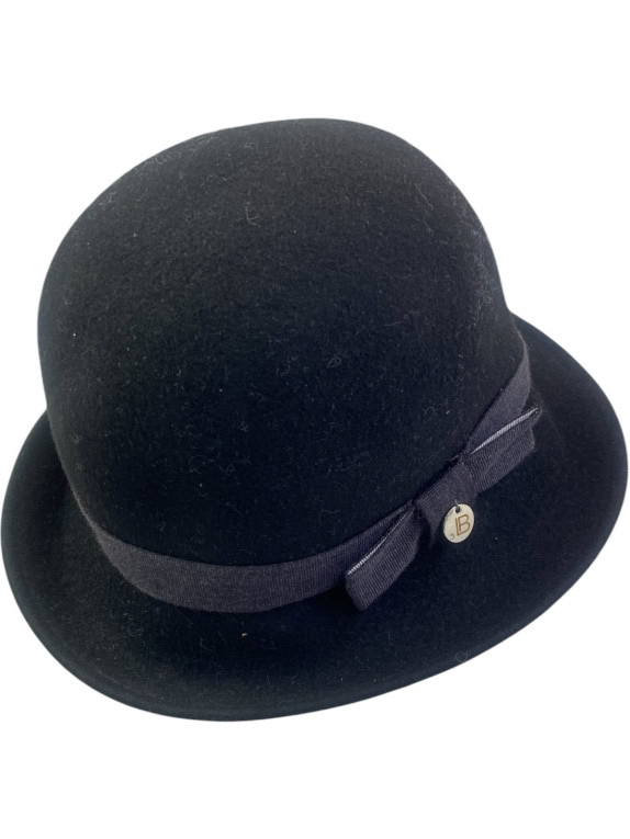 LAURA BIAGIOTTI ΚΑΠΕΛΟ BOWLER ΚΛΑΣΙΚΟ ΜΑΥΡΟ ΓΥΝΑΙΚΕΙΟ PRE OWNED