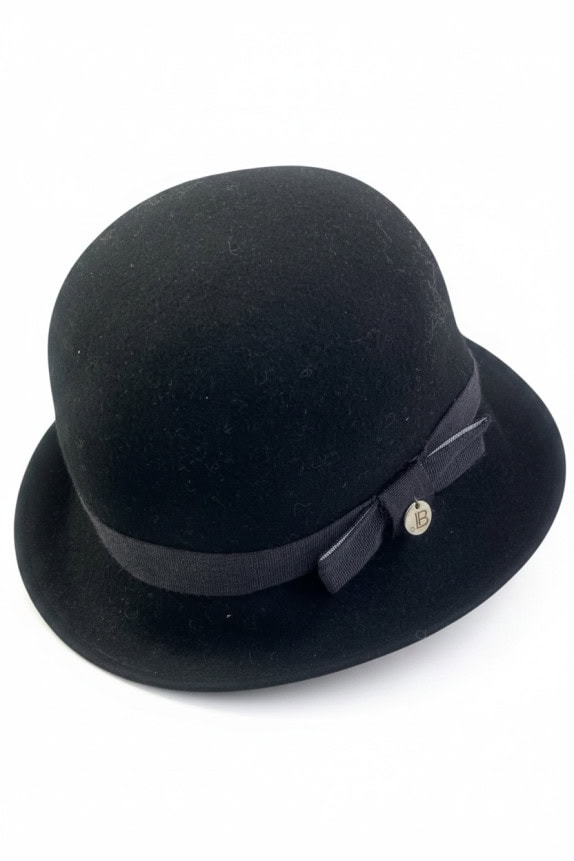 LAURA BIAGIOTTI ΚΑΠΕΛΟ BOWLER ΚΛΑΣΙΚΟ ΜΑΥΡΟ ΓΥΝΑΙΚΕΙΟ PRE OWNED
