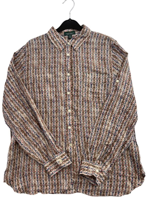 LAUREN JEANS CO CAMICIA VINTAGE BEIGE DONNA PRE OWNED XL