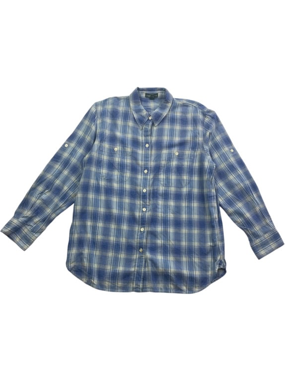 LAUREN JEANS CO. RALPH LAUREN Πουκάμισο Καρό Casual Μπλε Γυναικείο L