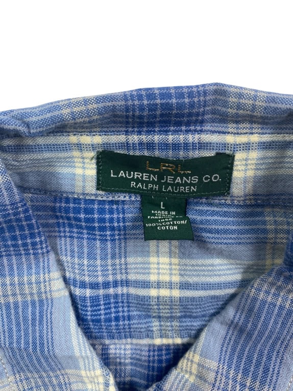 LAUREN JEANS CO. RALPH LAUREN Plaid Shirt Casual Blue Women’s L