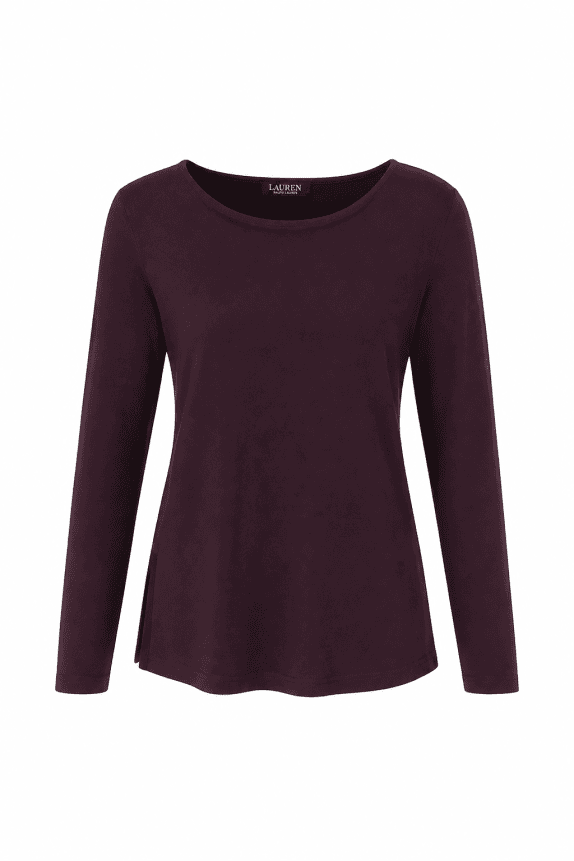 LAUREN MAGLIA MANICA LUNGA MINIMAL BORDEAUX DONNA PRE OWNED XL