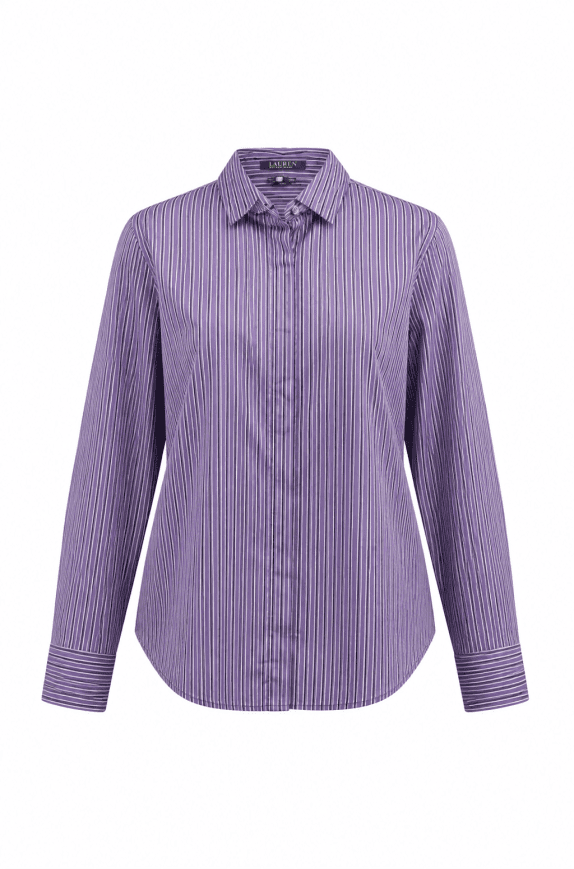 LAUREN SHIRT CLASSIC PURPLE WOMEN PRE OWNED L