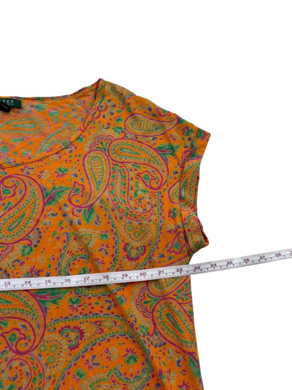LAUREN RALPH LAUREN ΜΠΛΟΥΖΑ PAISLEY ΠΟΛΥΧΡΩΜΟ ΓΥΝΑΙΚΕΙΟ PRE OWNED L