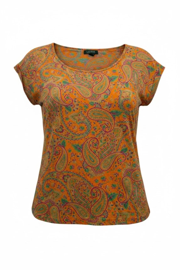 LAUREN RALPH LAUREN ΜΠΛΟΥΖΑ PAISLEY ΠΟΛΥΧΡΩΜΟ ΓΥΝΑΙΚΕΙΟ PRE OWNED L